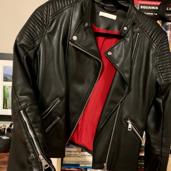 Women’s Vegan leather moto jacket - Picture 3 of 3